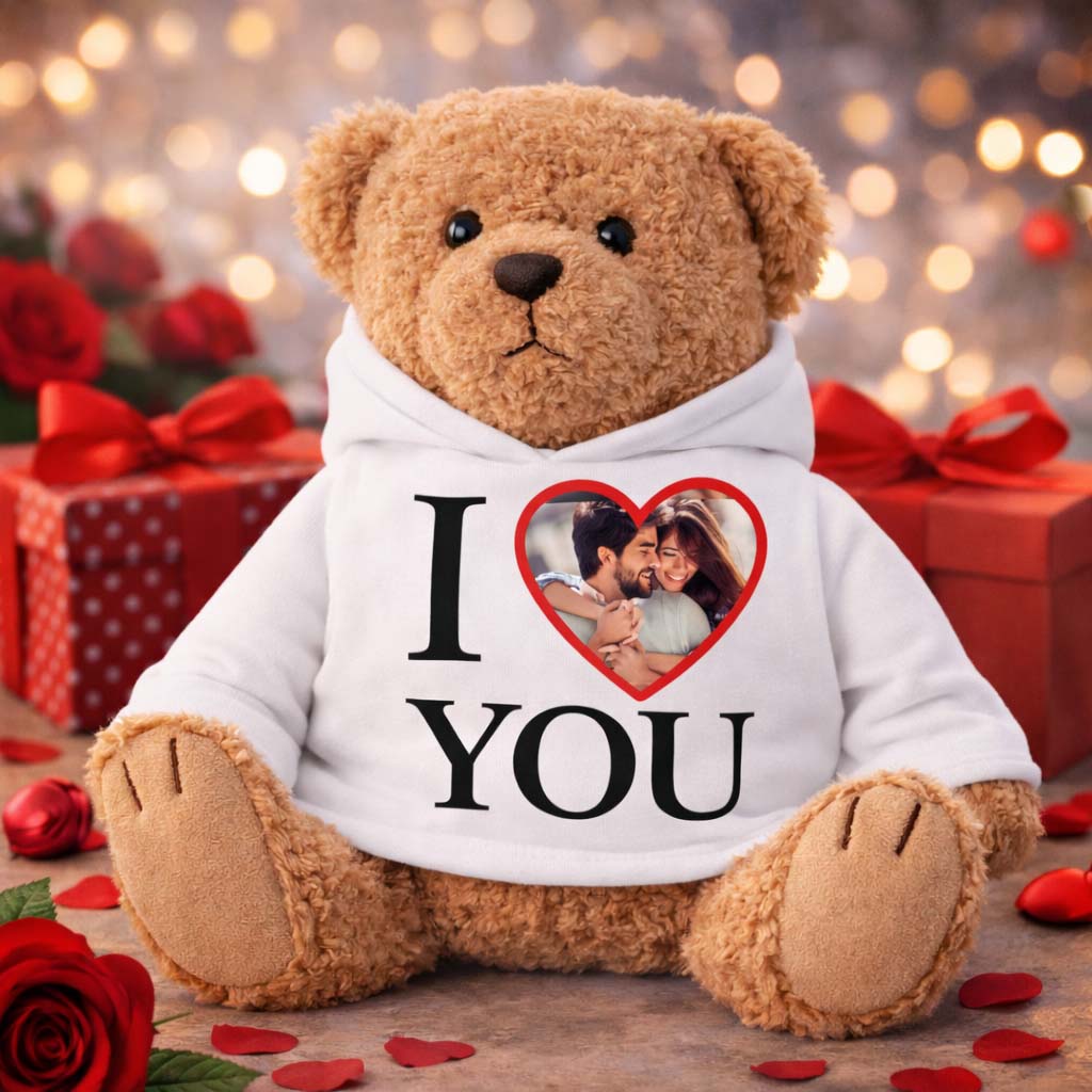 Teddy Bear Ti Amo personalizzato con la tua foto