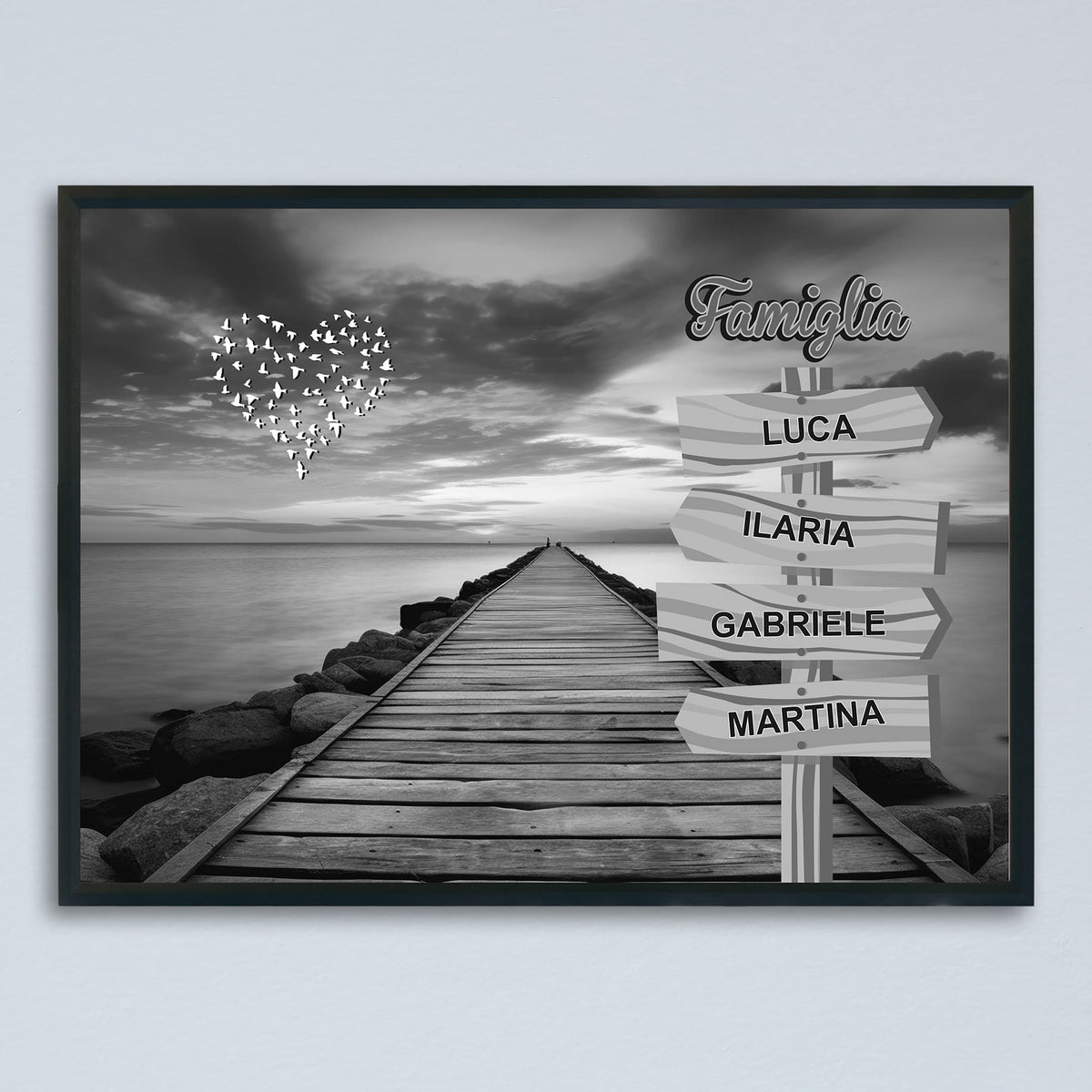 Poster su Tela "FAMIGLIA" personalizzata con Nomi