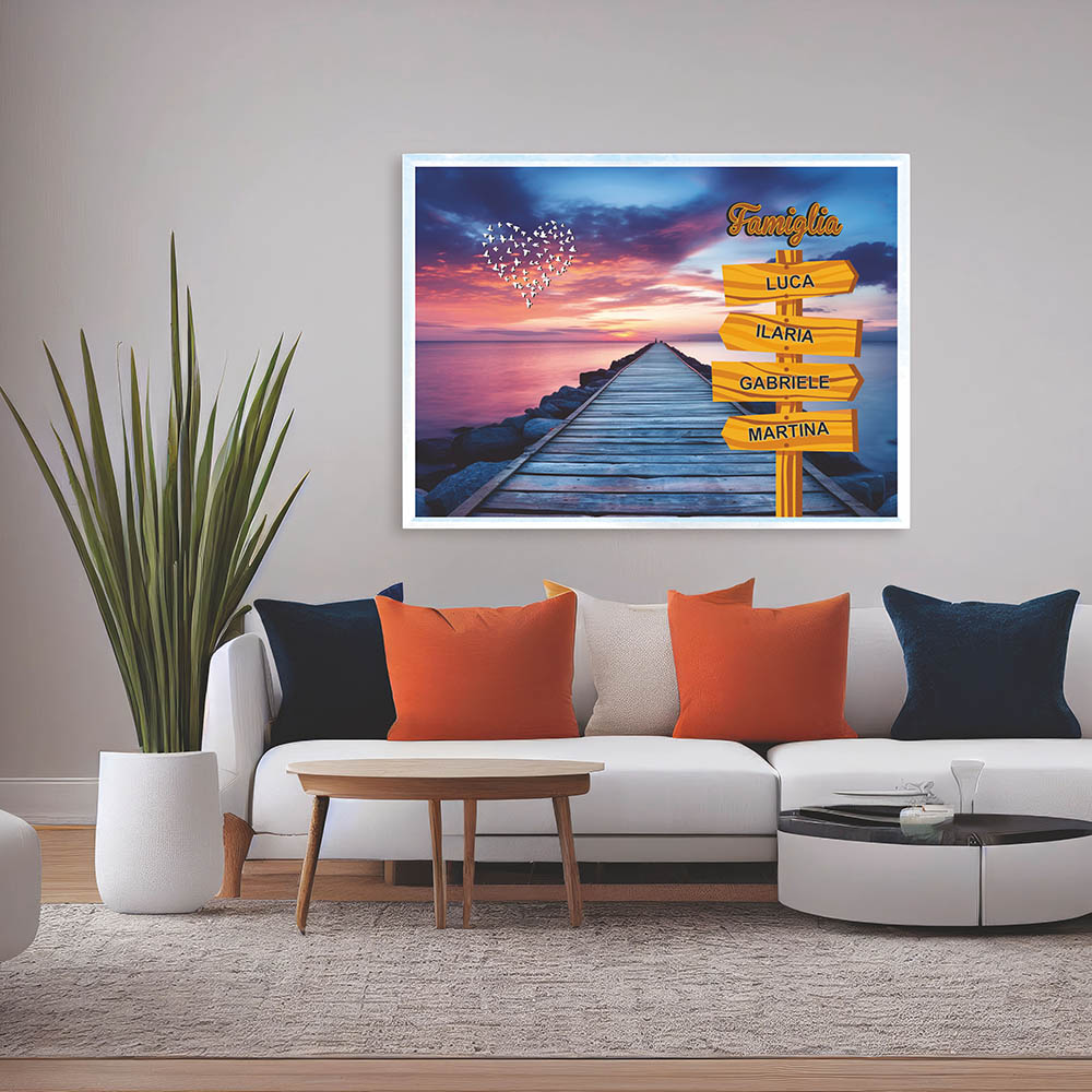 Poster su Tela "FAMIGLIA" personalizzata con Nomi