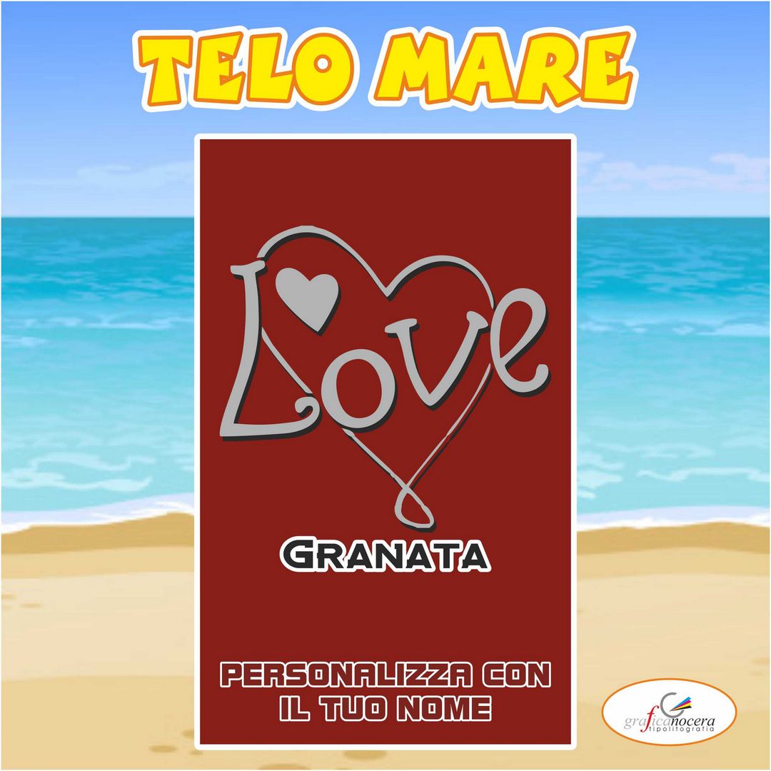 Telo Mare in spugna Torino squadra nome personalizzato regalo estate