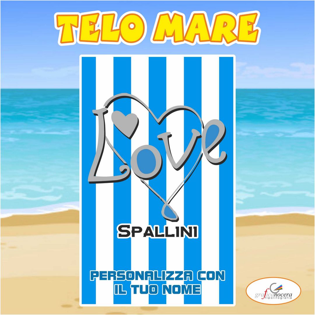 Telo Mare in spugna Spal squadra  nome personalizzato regalo estate
