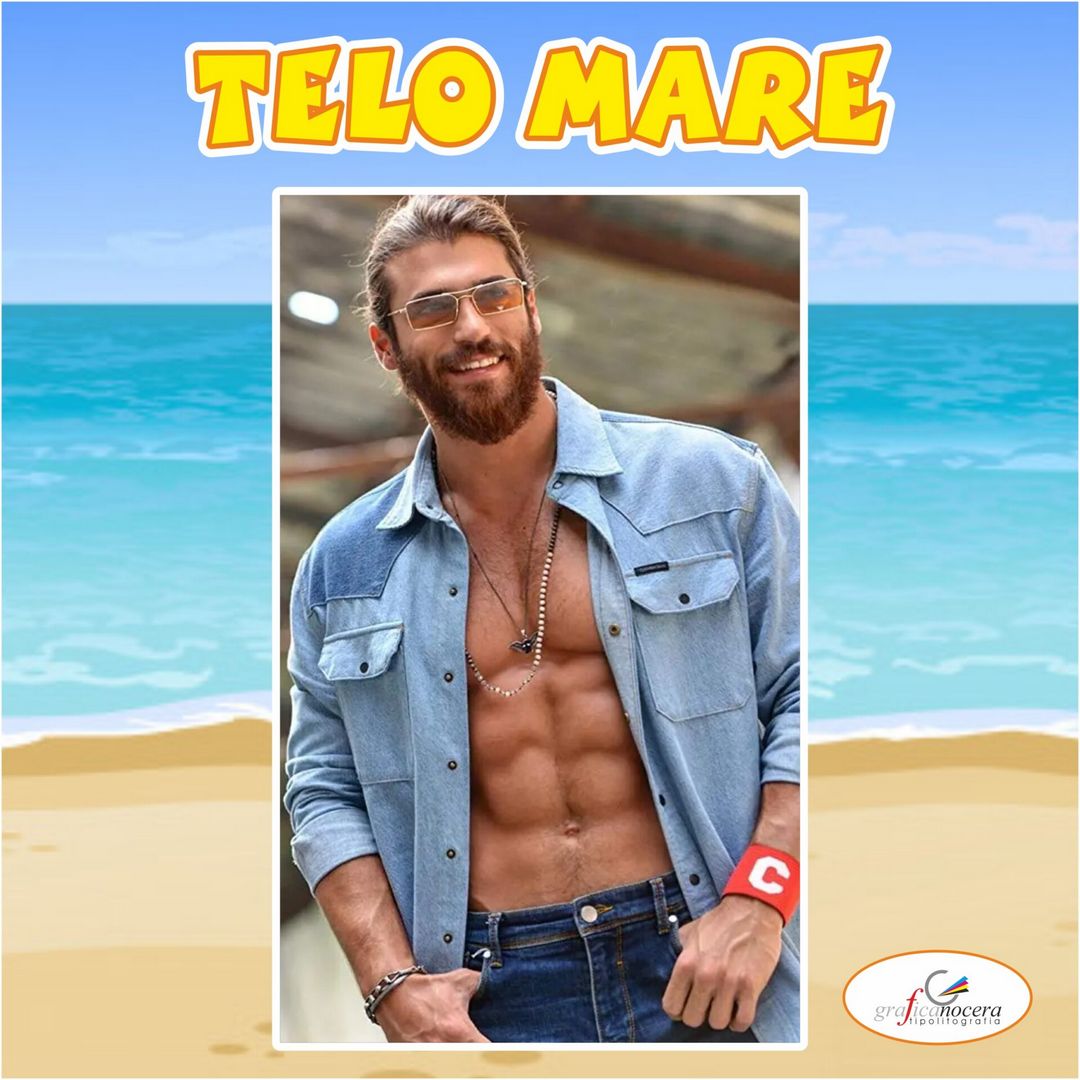 Asciugamano Telo Mare in spugna CAN YAMAN Le Ali del Sogno attore regalo estate
