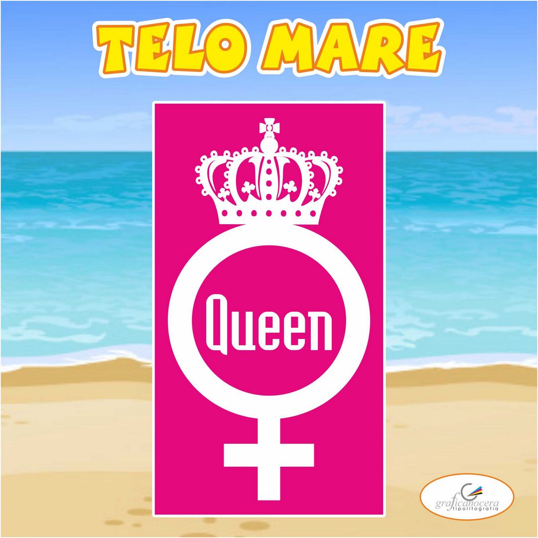 Telo Mare in spugna QUEEN fidanzati amore idea regalo estate