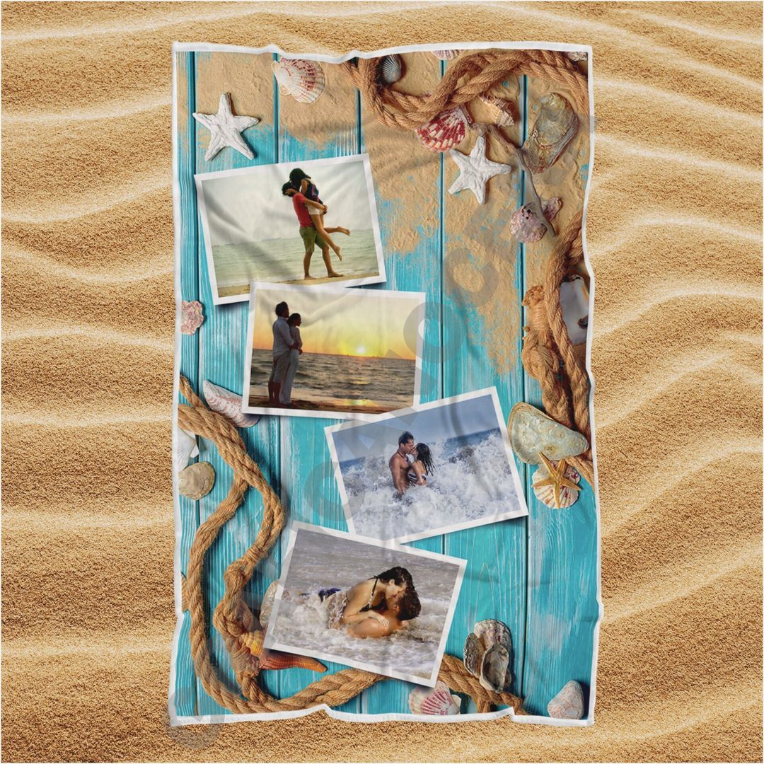 Asciugamano Telo Mare Personalizzato con Foto idea regalo estate