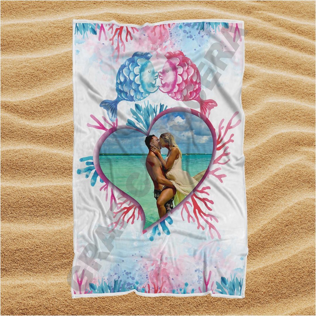 Asciugamano Telo Mare Personalizzato con Foto idea regalo estate