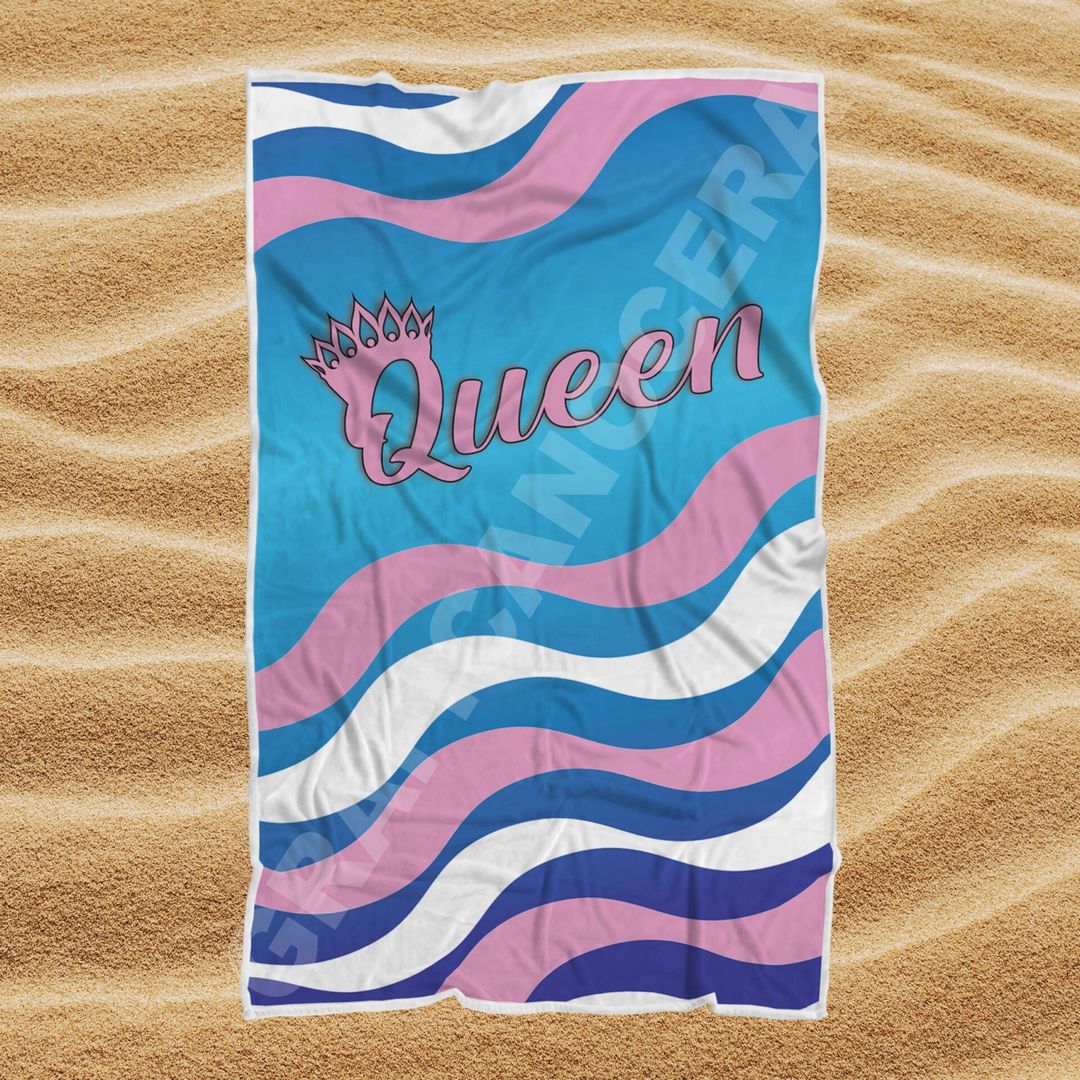 Asciugamano Telo Mare Queen Regina Corona idea regalo
