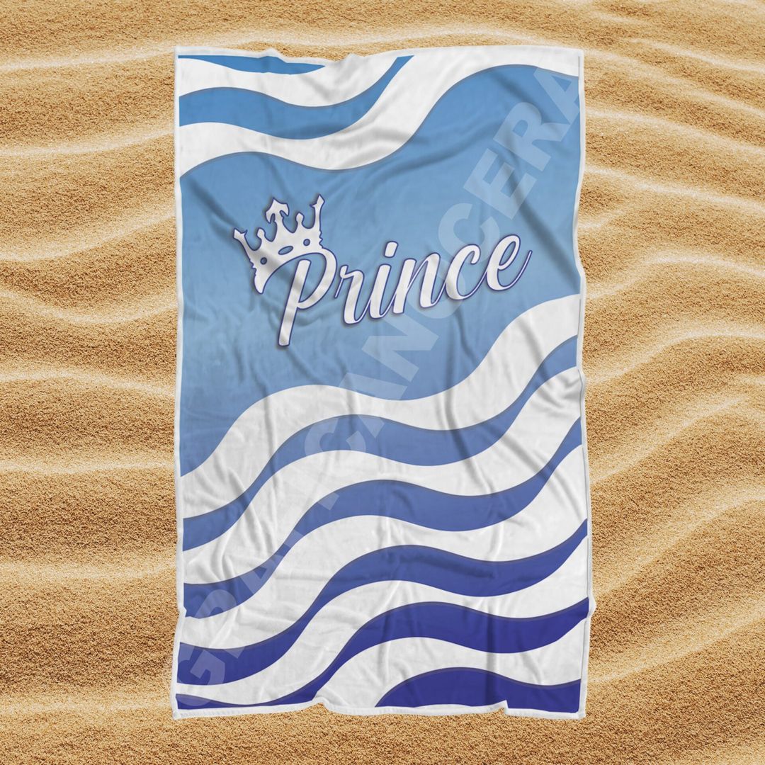 Asciugamano Telo Mare Prince Principe Corona idea regalo