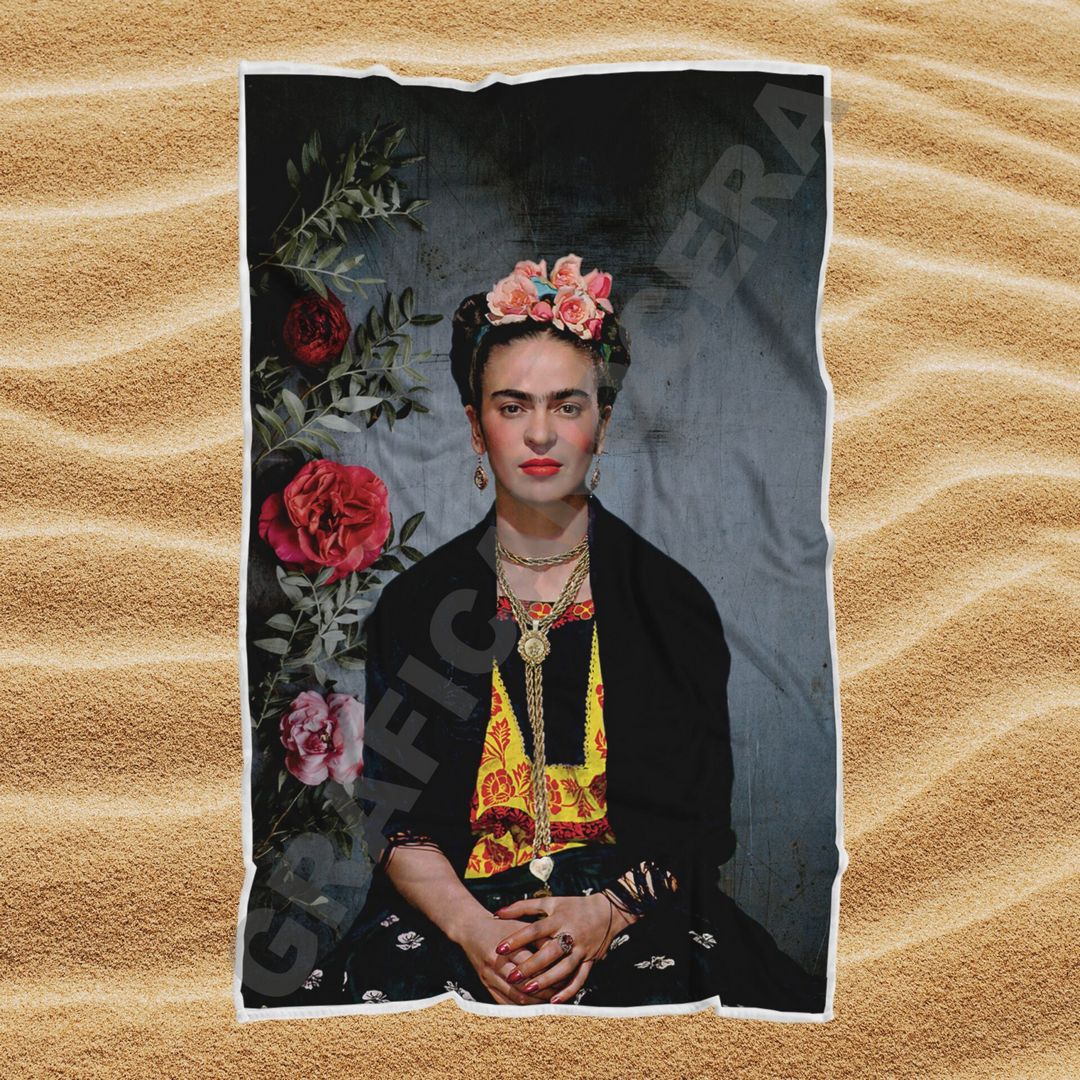 Asciugamano Telo Mare Frida Kahlo regalo estate