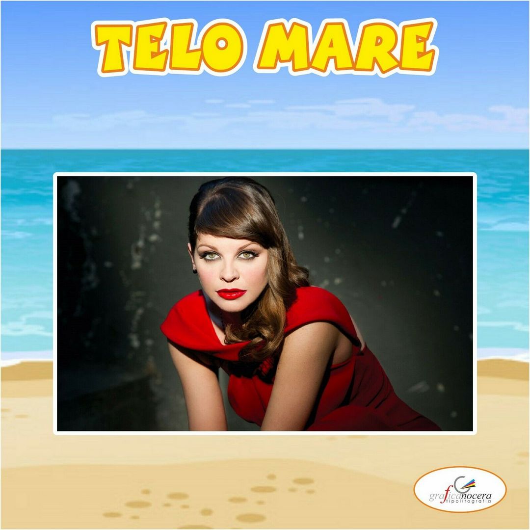 Asciugamano Telo Mare in spugna Alessandra Amoroso cantante idola regalo estate