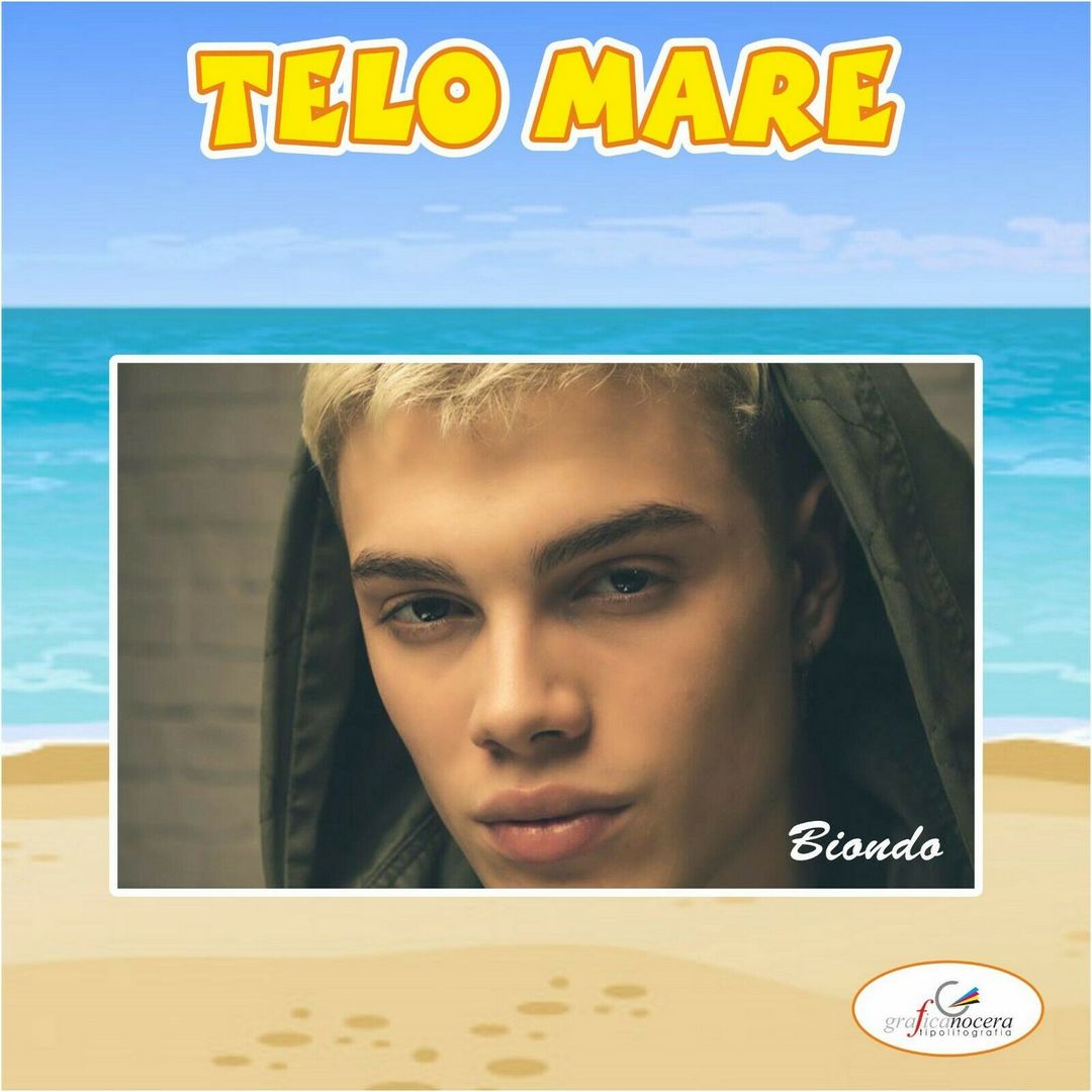 Telo Mare in spugna Simone Baldasseroni Biondo canzoni amici idea regalo estate