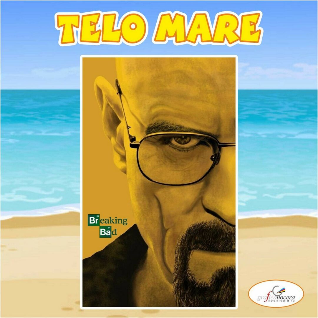 Asciugamano Telo Mare in spugna Breaking Bad idolo regalo serie tv estate