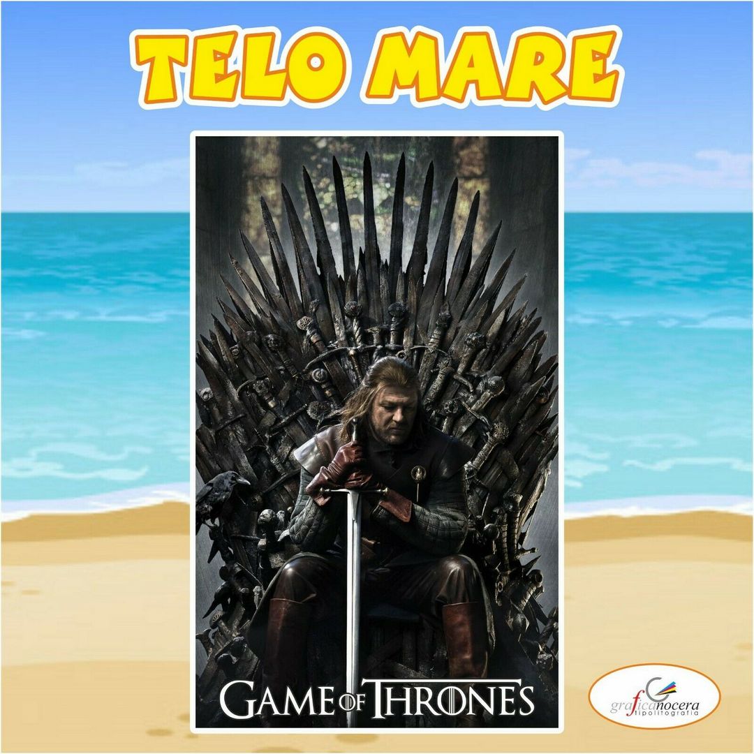 Asciugamano Telo Mare in spugna Game of Thrones serie tv idea regalo estate