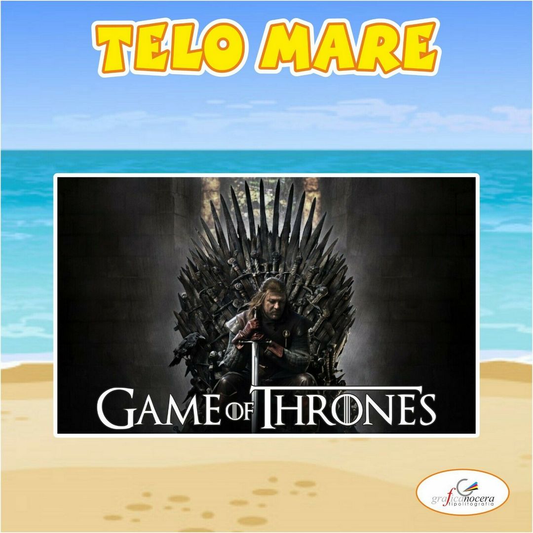 Asciugamano Telo Mare in spugna Game of Thrones serie tv idea regalo estate