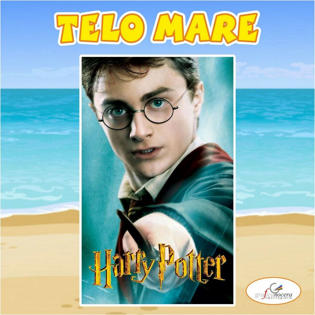 Asciugamano Telo Mare in spugna Harry Potter bambino/a idolo regalo estate