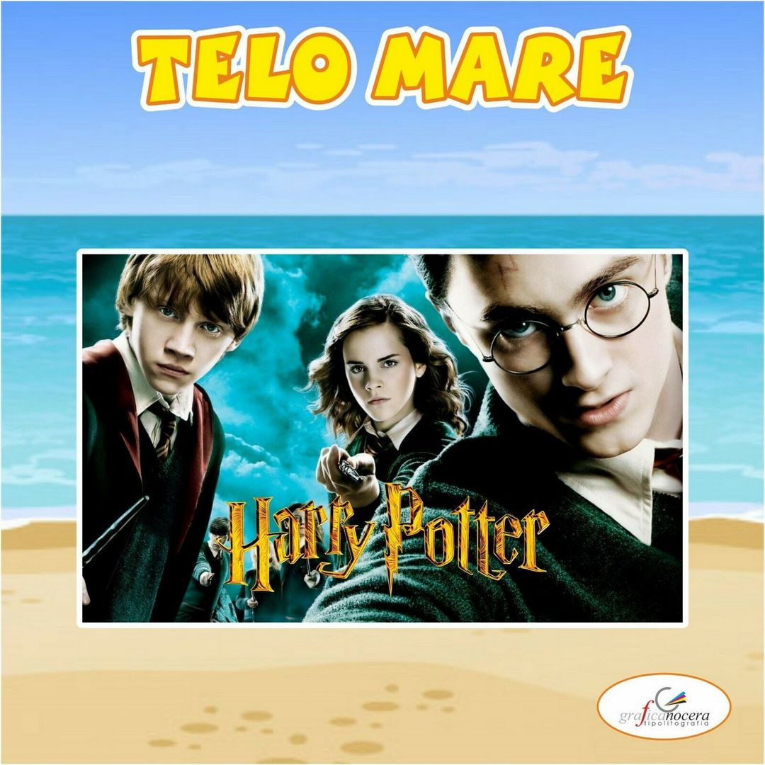 Asciugamano Telo Mare in spugna Harry Potter bambino/a idolo regalo estate