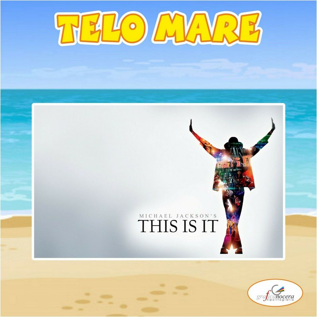 Asciugamano Telo Mare in spugna Michael Jackson pop re idolo idea regalo estate