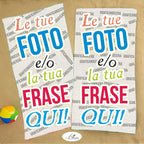 Asciugamano Telo Mare in spugna personalizzato con foto e/o frasi regalo estate
