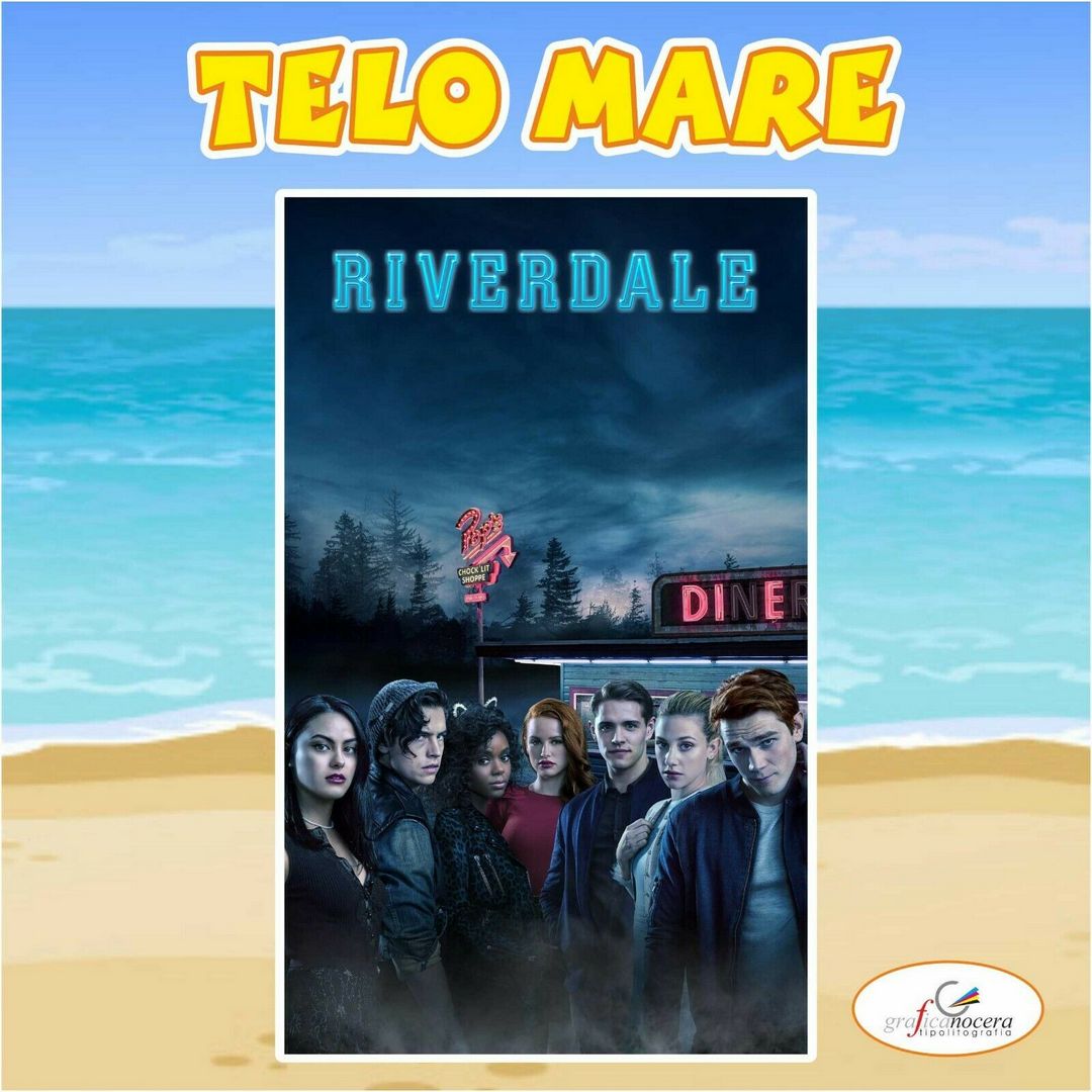 Asciugamano Telo Mare in Spugna Riverdale serie tv idolo regalo estate