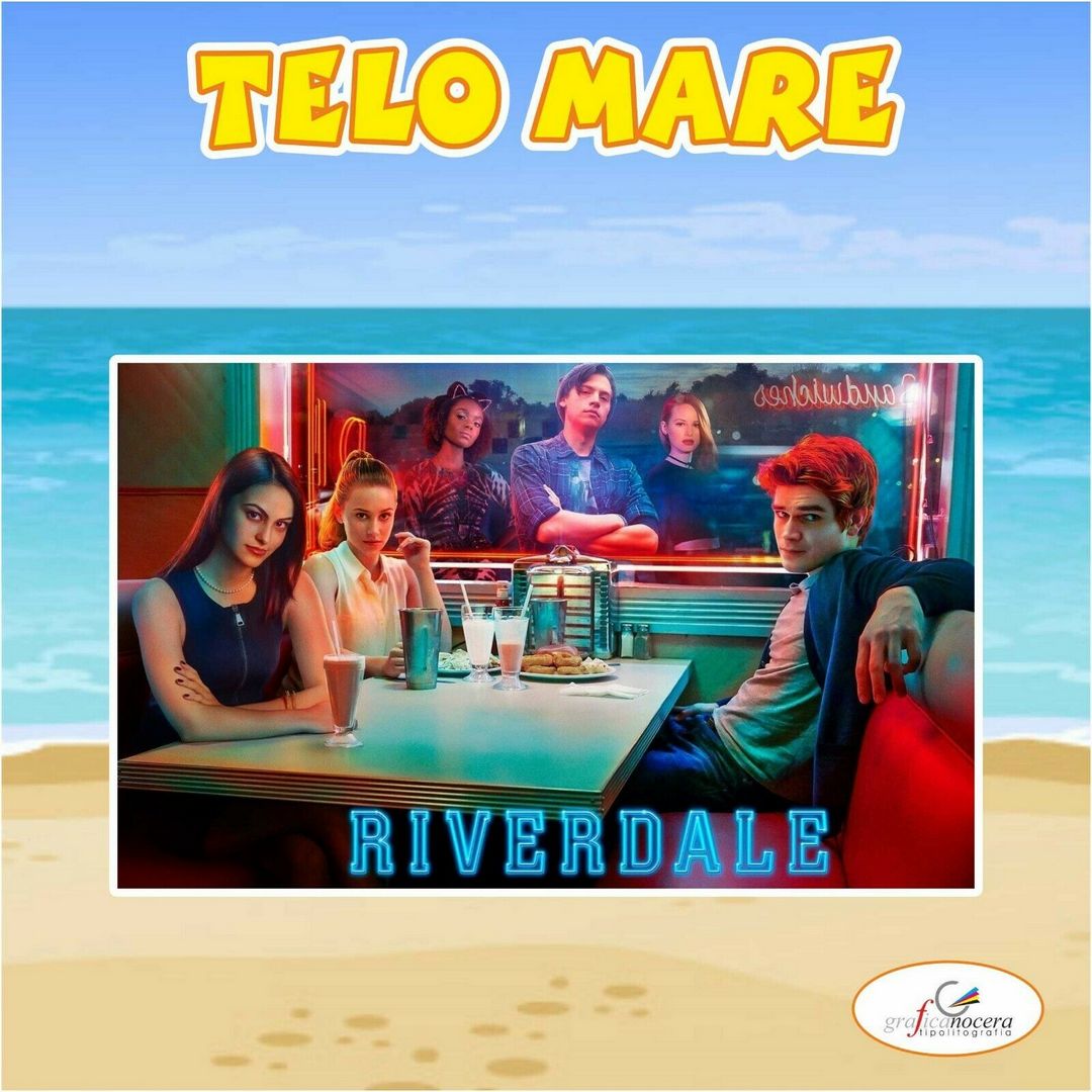 Asciugamano Telo Mare in Spugna Riverdale serie tv idolo regalo estate