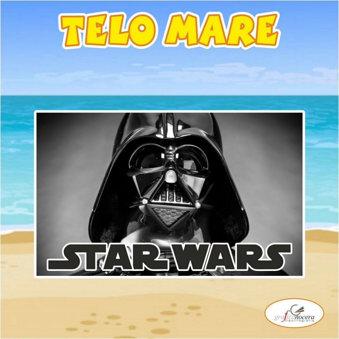 Asciugamano Telo Mare in spugna Star Wars game film idea regalo estate spiaggia