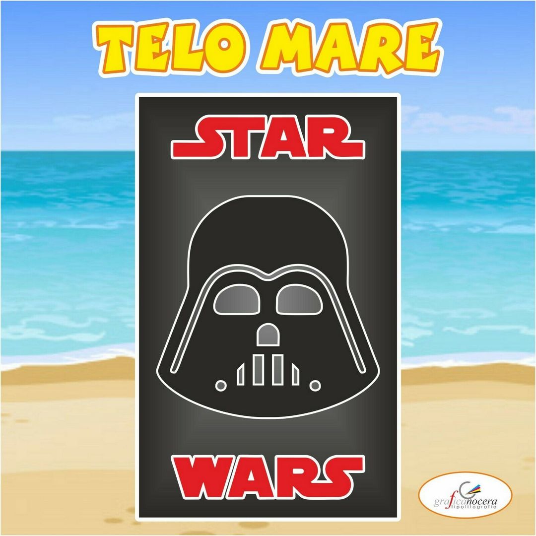 Asciugamano Telo Mare in spugna Star Wars game film idea regalo estate spiaggia