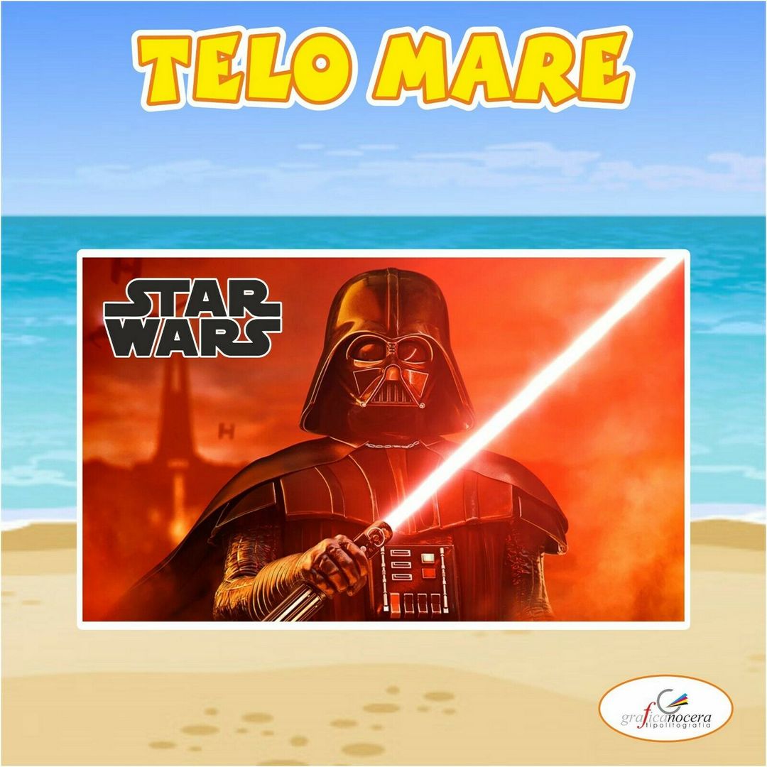 Asciugamano Telo Mare in spugna Star Wars game film idea regalo estate spiaggia