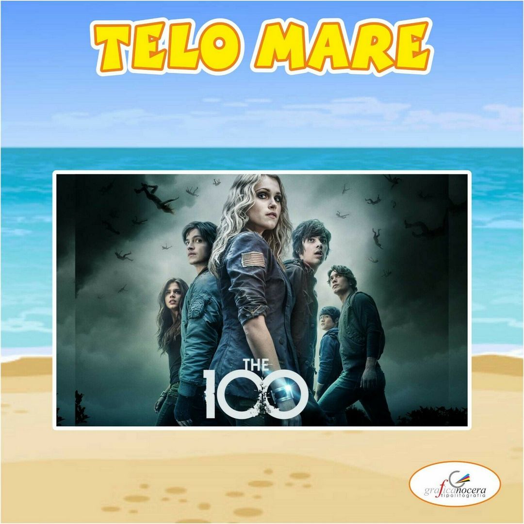 Asciugamano Telo Mare in spugna The 100 idolo idea regalo serie tv estate