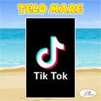 Asciugamano Telo Mare in spugna Tik Tok App social idea regalo estate