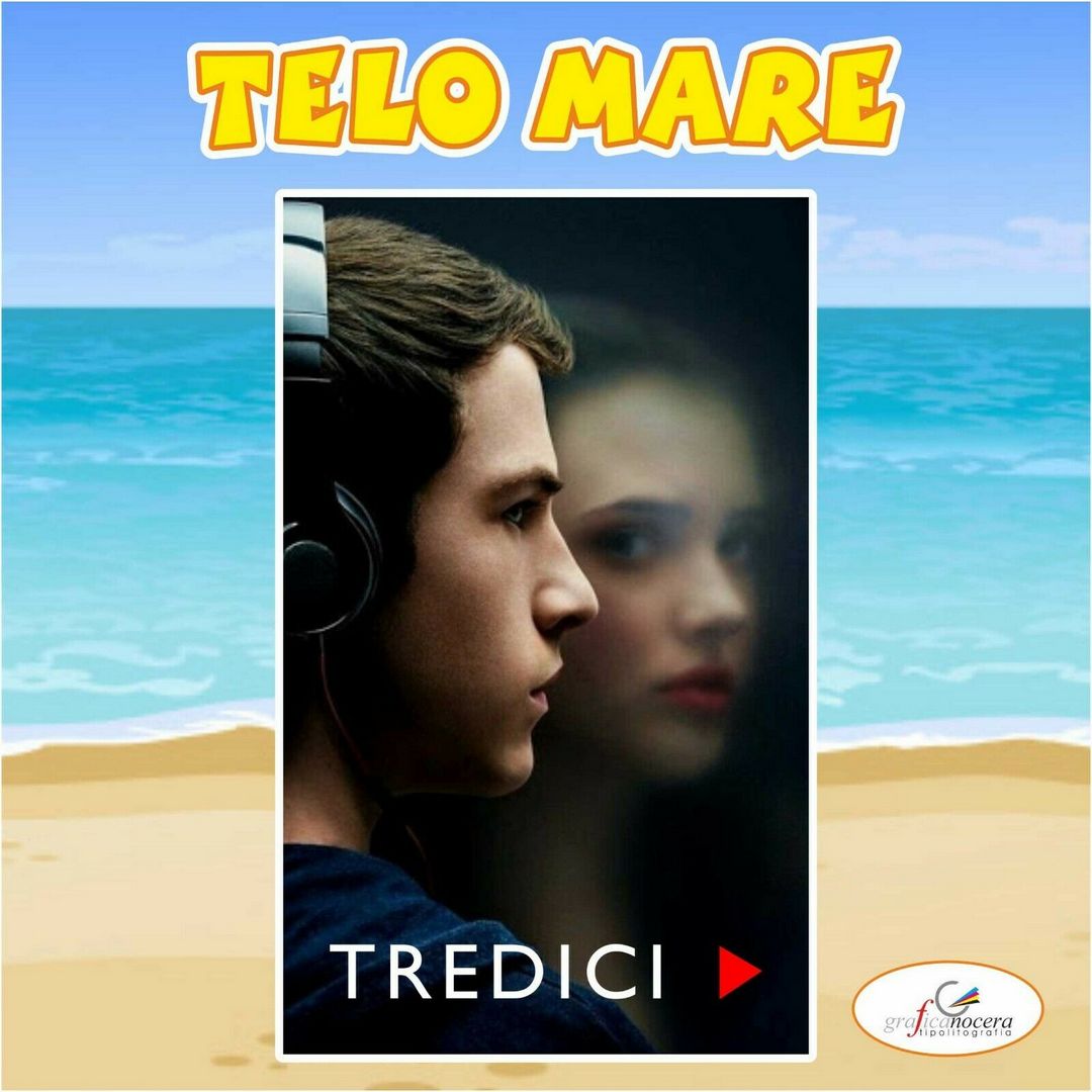 Asciugamano Telo Mare in spugna Tredici idolo idea regalo serie tv estate