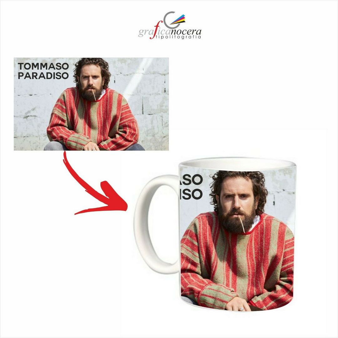 Tazza TOMMASO PARADISO musica cantante cucina idolo lavabile alta qualità regalo