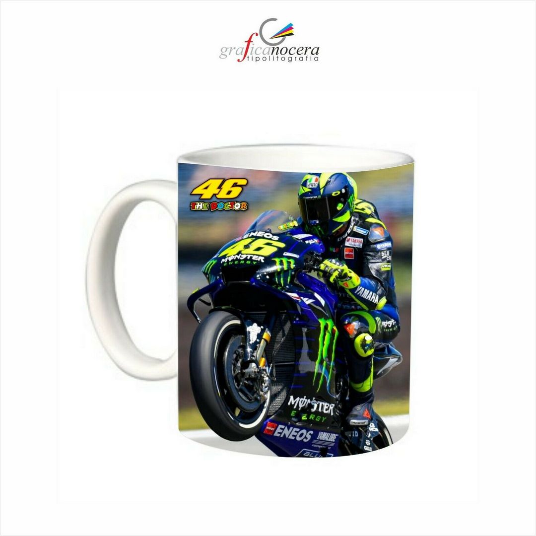 Tazza VALENTINO ROSSI 46 motociclista idolo moto gp lavabile alta qualità regalo
