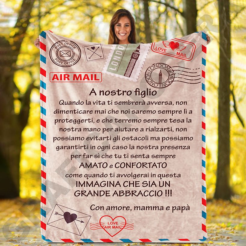 Coperta Personalizzata Con Messaggio – Morbida Flanella Pile Per Divano, Ufficio E Regalo – Taglie A Scelta Per Mamma, Papà, Figli