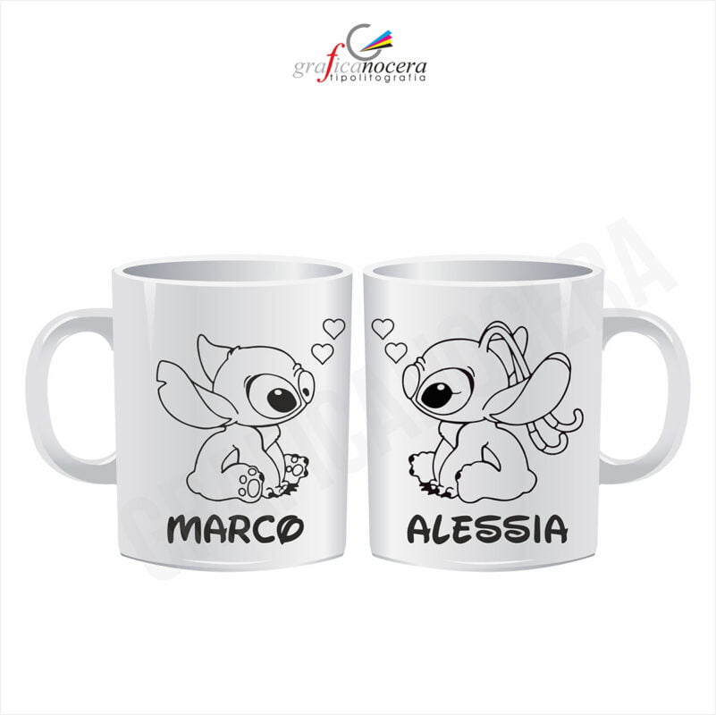 Tazza In Ceramica Personalizzata Con Nome | Heart Frame | Made In Italy | Lavabile In Microonde E Lavastoviglie