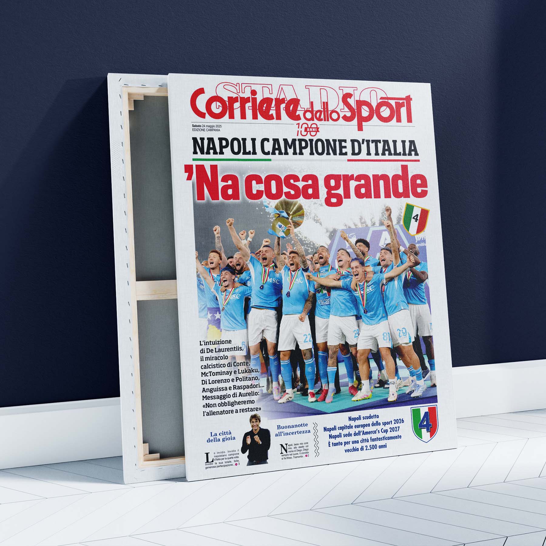 Tela con Telaio Giornale